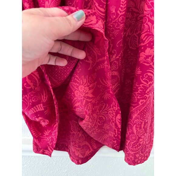 Urban Outfitters Ecote Magenta Sleeveless Floral Dress With Back Snap Detail S - Picture 13 of 13